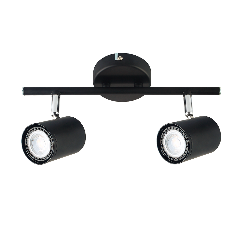 APLIQUE 2 LUCES MARKAS NEGRO BARRAL 30CM U1032